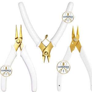 Juego de 3 Alicates de Precisión de Alta Calidad: Alicates de Punta Fina, Alicates de Cadena y Alicates de Punta Redonda de Acero Inoxidable para Joyería y Manualidades - Product Image 1