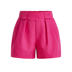 Shorts Tailleur Plissés Décontractés Taille Haute pour Femme avec Boucles de Ceinture et Poches – Élégance Quotidienne Tendance pour l'Été - Product Image 3