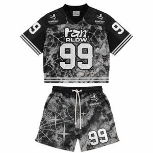 นิว ซินเวย์ สปอร์ตส์ แอซิด วอช |   เสื้อถักขอบดิบแบบดิสเทรส ระบายอากาศได้ดี เป็นมิตรกับสิ่งแวดล้อม กันน้ำ ใส่ได้สองด้าน สไตล์สปอร์ตสำหรับฤดูร้อน - Product Image 1