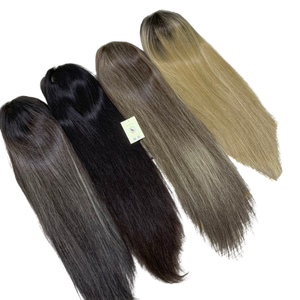 Perruques en dentelle frontale HD 5x5 suisse droite, personnalisées, cuticules alignées, nœuds blanchis, cheveux humains vietnamiens - Product Image 1