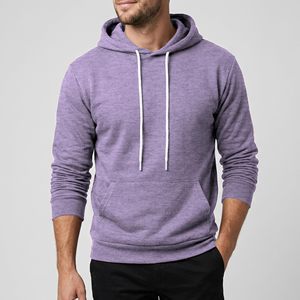 Sweat à capuche confortable pour homme, uni, personnalisé, en molleton épais, avec poche kangourou, 100% coton mélangé, coupe décontractée - Product Image 3
