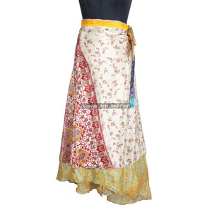 Nueva Falda Larga Estampada India con Diseño Envolvente, Pareo Sarong Mágico de 38 Pulgadas, Último Diseño Personalizado, Ropa de Moda para Mujer - Product Image 6