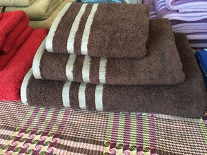 <b>Striped</b> Cotton <b>Bath</b> <b>Towel</b> Rectangular Pla in Dyed Skin-Friendly Home Use - Product Image 5