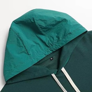 เสื้อฮู้ดดี้ผู้ชายสีเขียวป่าคุณภาพสูง แขนยาว ผ้าฝ้าย สวมใส่สบาย สไตล์ลำลอง สปอร์ต สตรีทแวร์ มีกระเป๋า - Product Image 3