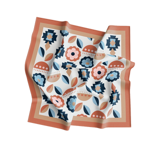 Breathable Digital Print Adult Silk <b>Square</b> <b>Scarf</b> Women European American Pattern Reversible All Seasons Daily Wear Accessory - Product Image 1