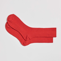 Chaussettes de sport classiques unisexes pour hommes, couleur rouge unie, durables, avec logo personnalisé imprimé numériquement, écologiques, en laine/cachemire/coton