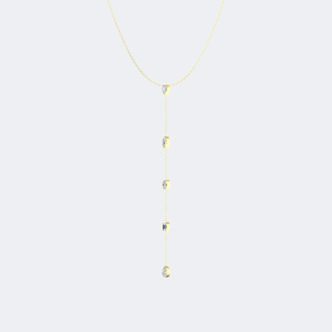 Collier station de luxe pour femme en or plaqué 9 carats avec diamants de laboratoire taille mixte sertis clos, 1,25 carat au total - Product Image 5