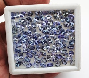 Pierres précieuses en tanzanite ovale de 4x6 mm, perles en vrac pour la création de bijoux, pierres en tanzanite naturelle facettées et calibrées, haute qualité, en gros - Product Image 6