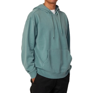 Sweat à capuche thermique 100 % coton pour homme, grande taille, couleur unie, hiver, épaules tombantes, anti-rétrécissement, en polaire - Product Image 3
