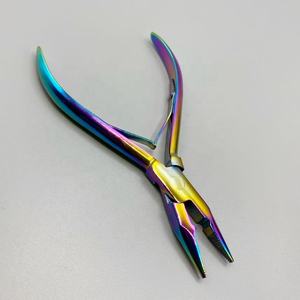 Pinza de Alta Calidad para Extensiones de Cabello de Acero Inoxidable, Logotipo Personalizado, Herramientas Sostenibles de Plasma Arcoíris para Micro Link, Beautivia - Product Image 4