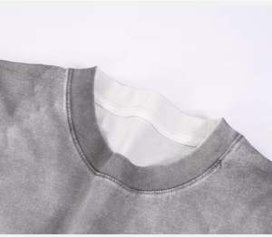 T-shirt pour homme 100 % coton délavé au soleil, coupe ample, imprimé, en coton épais respirant, avec les meilleures caractéristiques, personnalisable (OEM) - Product Image 3