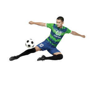 Conjunto de Uniforme de Fútbol Unisex de Diseño Personalizado, Impresión por Transferencia de Calor, Tejido Transpirable de Secado Rápido, Ajuste Atlético, Nombre y Logotipo del Equipo Personalizados - Product Image 3