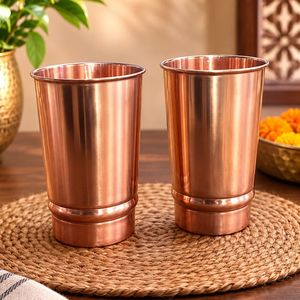 Juego de 2 Vasos de Cobre Premium, Vasos Reutilizables de Metal de Cobre Sólido, Artículos Modernos para Beber, Venta al por Mayor, Exportación a India - Product Image 5