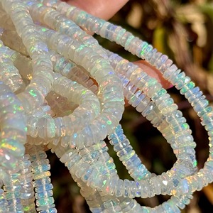 Flashy Ethiopian <b>Opal</b> Faceted Heishi Tyre Beads 4-6mm Welo Fire <b>Opal</b> Wheel Cut Gemstone Beads 16 Inch Strand For Jewelry Making - Product Image 4