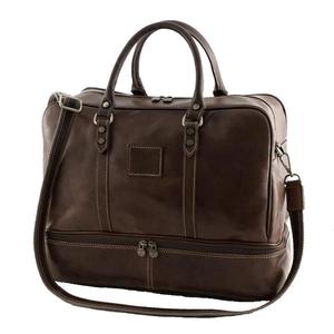 Sac de voyage en cuir véritable rétro, style vintage, sac de week-end, sac de voyage pour homme et femme, grande capacité, fermeture éclair, bagage à main LDB-0234 - Product Image 4