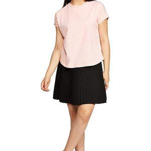 เสื้อยืดคอกลมแขนสั้นผู้หญิงแบบสั่งทำพิเศษ (OEM) ทรงปกติ เนื้อผ้าเจอร์ซีย์ถัก ระบายอากาศได้ดี ผลิตจากผ้าฝ้าย 100% เหมาะสำหรับใส่ลำลองในฤดูใบไม้ผลิและฤดูร้อน - Product Image 1