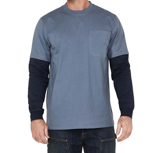 Camiseta de Manga Larga de Algodón Grueso de 280 g con Logotipo Personalizado, Doble Capa, Estilo Vintage Lavado, Informal y Moderna para Hombre - Product Image 1