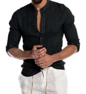 เสื้อเชิ้ตแขนยาวผู้ชายสไตล์ลำลองสำหรับฤดูใบไม้ร่วง ผ้าฝ้าย 100% ระบายอากาศได้ดี ผลิตจากผ้าบรอดคลอธ ทอด้วยวิธีการถักทอ - Product Image 2