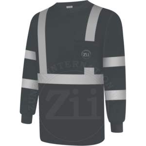 Camisetas de Seguridad para Hombre, 100% Poliéster, Reflectantes, Fluorescentes, ANSI Clase 1, con Luz LED Intermitente, Impermeables, Transpirables, de Manga Larga - Product Image 1