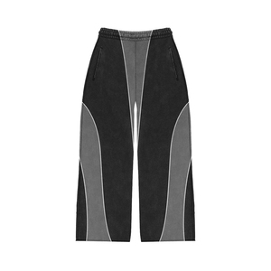 Custom Men <b>Tracksuit</b> Set Zip Up Hoodie Jogger Set Color Block Sportswear Casual Sweat Suit OEM ODM Private Label - Product Image 3