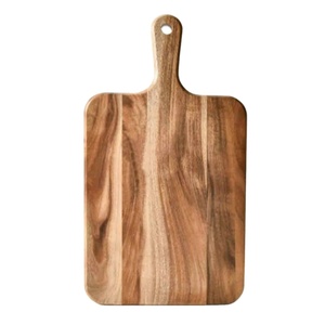 Planche à découper en bois d'acacia personnalisée en gros avec poignée, durable et éco-responsable pour usage domestique et commercial - Product Image 1