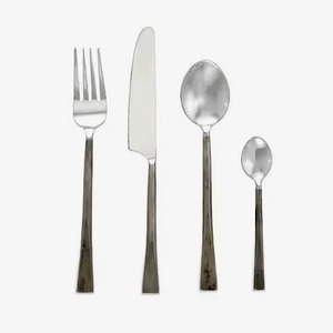 Factory Supply Customized French Unique Round Handle Gold Plated <b>Spoons</b> <b>Fork</b> <b>Set</b> for Wedding Events - Product Image 2