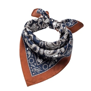 Pañuelos de Verano de Alta Calidad, Cuadrados, de Algodón Orgánico, con Diseño de Logotipo Personalizado, Impresión Digital a Doble Cara, Última Moda - Product Image 1