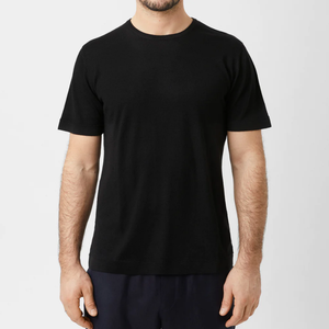 Camiseta de Cuello Redondo y Manga Corta de Lana de Cachemira para Hombre - Product Image 1