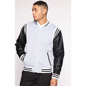 Custom Men's Wool Letterman Real Leather Varsity <b>Jacket</b> Black with <b>Red</b> Color Embroidery Logos Patches and Labels <b>Jacket</b> for Men - Product Image 5