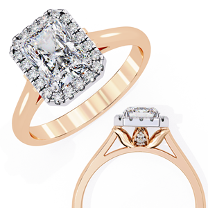Anillo de Oro Sólido de 14K con Diamante Cultivado en Laboratorio de Corte Radiante de 2.00 CT, Ideal para Compromiso, Boda o Aniversario - Product Image 4