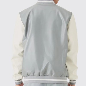 Veste universitaire premium pour homme, style Letterman, manteau de baseball personnalisé, mélange de laine et cuir, service d'échantillons OEM ODM - Product Image 3