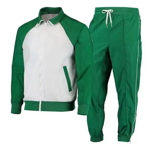 Nuevo Conjunto Deportivo de 2 Piezas con Capucha para Hombre, Talla Grande, Estilo Informal, Cortavientos, Transpirable y Ligero para Otoño - Product Image 1