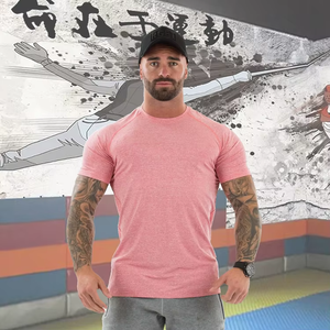 T-shirts de sport d'été pour hommes, vêtements de sport extensibles, vêtements de sport athlétiques, vêtements de fitness pour la salle de sport, t-shirt à manches courtes pour hommes - Product Image 4