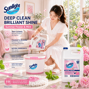 Sunlight Professional Floor Cleaner Summer Floral & Mint 5kg x 2 cans - Product Image 1