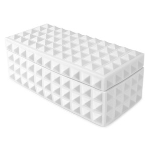 Boîte à bijoux rectangulaire en bambou avec couvercle, design tressé minimaliste, conteneur de rangement à 1 niveau - Product Image 4