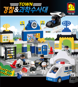 OXFORD Police Theme <b>Building</b> <b>Block</b> Toy <b>Set</b> Plastic Big Bricks Storage Box Mini Figure Scene Age+3yrs Korea - Product Image 2