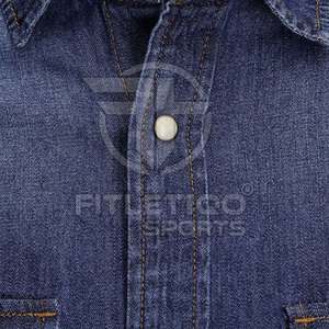 Servicio OEM, Venta al Por Mayor, Diseño Personalizado, Camisas de Mezclilla Casuales para Hombre, Transpirables, Ecológicas, Impermeables, 100% Algodón, Nueva Llegada - Product Image 4