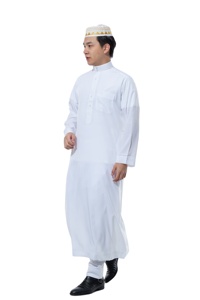 Thobe Islámico de Algodón de Alta Calidad para Hombre, Diseño Saudí, Thobe Largo Musulmán, Thobe Largo y Elegante para Hombre - Product Image 5