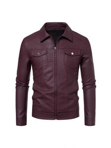 Chaqueta de Cuero para Hombre 2025, Estilo Coreano, Corte Ajustado, Forro Polar, Gruesa, para Motocicleta, Primavera, Otoño e Invierno - Product Image 3