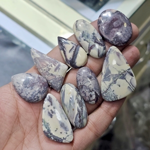 Lote de cabujones de jaspe de porcelana natural, lote de gemas de jaspe para hacer joyas, gemas de tamaño libre al por mayor - Product Image 2