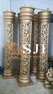 Modern Square Teak Wood <b>Elephant</b> Base Pillars Wedding Mandaps Party <b>Decorations</b> Portable Stylish Indian Theme Chairs Shobha Jain - Product Image 4
