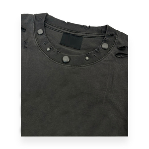 เสื้อสเวตเชิ้ตผู้ชายผ้าฟลีซสำหรับฤดูหนาว ตกแต่งด้วยคริสตัล 100% ผ้าฝ้าย ล้างสีแบบทำเก่า น้ำหนัก 300gsm พิมพ์ลายตามสั่ง - Product Image 4