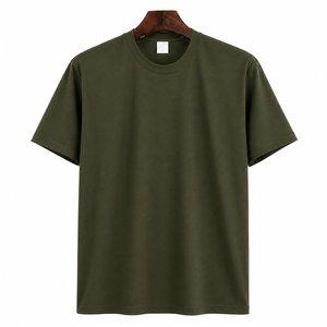 T-shirt pour homme en jersey de coton peigné de qualité supérieure 160 GSM, taille plus, personnalisable, étiquette privée, fabricant de vêtements en gros - Product Image 5
