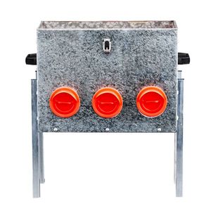 Large Capacity 6-Port Automatic Galvanized <b>Chicken</b> <b>Feeder</b> Poultry <b>Feeder</b> with Rodent-Proof Legs Lid Zinc Coated Animal <b>Feeders</b> - Product Image 2