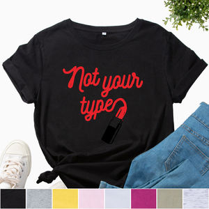 New Women Plain T-shirt Manufacturer Wholesale Custom Printing Oversized Woman Logo Ladies Cotton Plus Size T-shirts - Product Image 3