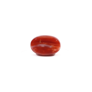 Natural Japanese Red Coral Oval Cabochon 3.8 Carat Loose Gemstone for Fine Jewelry - Product Image 2