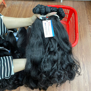 Raw Vietnamese Human Hair Bundles Natural Wavy Weft Hair Full Cuticle for <b>Bleaching</b> and Styling Available 10 to 34 inches - Product Image 5