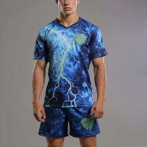 เครื่องแบบรักบี้แบบมีกระดุมเสื้อรักบี้เสื้อทีมฝึกพิมพ์ลาย - Product Image 3