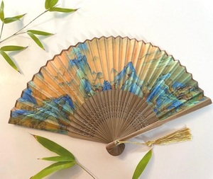 Abanicos de Mano de Bambú Vintage Impresos Personalizados, Abanico de Madera Plegable Ecológico para Decoración de Bodas o Regalos de Cumpleaños - Product Image 6