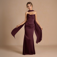 Robe de soirée pour femme de haute qualité personnalisable, design floral double décoratif, robe maxi, 100% assortie, élégante demi-robe